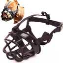Basket Dog Muzzles-Soft Adjustable Breathable Mask Anti Biting Chewing Barking Training Dog Muzzle for Small Medium Large Dogs (Black, 4: Snout 9-13")