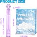 32 Pcs Snowflake Bubble Wand Bulk for Kids, 4 Color Mini Snowflake Party Favor, Valentine's, Goody Bag Stuffers, Classroom Exchange Prizes, Birthday Gift, Pinata, Winter Themed Toy for Girl Boy