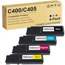 WEYNUONY C400 C405 Toner Cartridge Compatible for Xerox VersaLink C405 C400 Toner C400D C400DN MFP C405 C405N C405DN Black Cyan Magenta Yellow Extra High Yield Toner Cartridge CMYK 4 Pack
