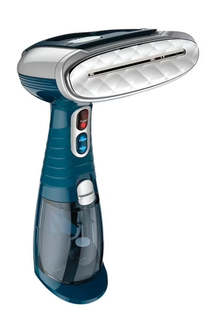 Conair Handheld Garment Steamer for Clothes, Turbo ExtremeSteam 1875W Fabric Steamer, Portable Handheld Design, Strong Penetrating Steam, Blue