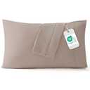 Bedsure Pillowcases Standard Size Set of 2 - Khaki Standard Pillow Cases 2 Pack 20 x 26 inches, Brushed Microfiber, Pillow Case Covers with Envelope Closure for Kids