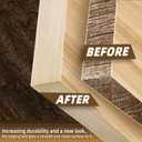 GSCIT Club Oak Wood Veneer, 8 inch x 25ft Wood Edge Banding Pre-glued Flexible, Veneer Tape Banding for Cabinet Repair Furniture Restoration