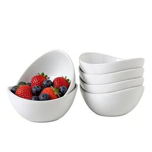 Cereal Bowls Set of 6, 5.5" Small White Ceramic Bowls, for Ice Cream, Yogurt, Cereal, Soup, Dipping Sauces, Appetizer, Stackable Essential Kitchen Bowls for Everyday Use Microwave & Dishwasher Safe