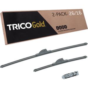 TRICO Gold (18-2616) 26 & 16 Inch Pack of 2 Automotive Replacement Windshield Wiper Blades for My Car Super Premium All Weather Beam Blade for Select Vehicle Models