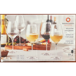 Stolzle Lausitz 8 Piece Set All Purpose Wine Glass 21.7 oz.