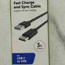 Cell Candy Fast Charge and Sync Cable USB C to USB 3 Ft