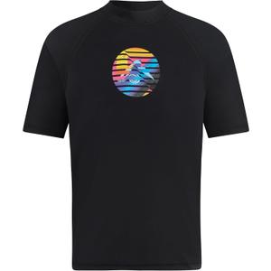 Kanu Surf Boys' Paradise UPF 50 Sun Protective Rashguard Swim Shirt (2T, Hyper Black)