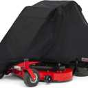 Porch Shield Zero Turn Mower Cover - Waterproof Heavy Duty Riding Lawn Tractor Cover Up to 62 inches Decks Black