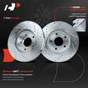 A-Premium 11.42 inch (290mm) Front Drilled and Slotted Disc Brake Rotors Compatible with Select Nissan and Infiniti Models - Quest 2004-2007/2009-2017 3.5L, M45 2003-2004 4.5L, Q45 2002-2006 4.5L