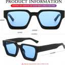 AIEYEZO Square Sunglasses for Women Men Square Thick Frame Sun Glasses Simple Designer Style Shades