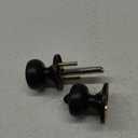 Matte Black Door Knobs,Interior Door Knob with Lock,Coastal Style Door knob for Privacy and Bedroom (Bath or Privacy)