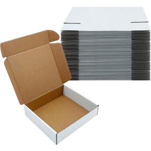 White Shipping Boxes 8x7x2 inch 25 Pack,Corrugated Boxes Mailer Packaging for Mailing Small BusinessE-Commerce Gift Boxes for Wrapping Present Moving Storage Heavy Duty Recycled Cardboard Boxes
