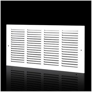 16"Wx8"H Duct Opening Return Air Grille, Air Return Vent Cover Grill for Ceiling Sidewall, Solid Steel HVAC Vent Cover, AC Air Vent Register Grate Without Filter Housing, Outer Dimension:17.75"WX9.75"H