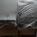 COLAMY Upholstered Fabric Dining Chair with Wood Legs, Modern Parsons Chair with High Back for Kitchen, Dining Room, or Restaurant, Grey