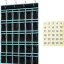 KEEPJOY Classroom Pocket Chart Organizer, Cell Phones Calculator Holder for Classroom Storage, Hanging Wall Door Calculator Phone Caddy for Classroom. (30 Pockets-Black)