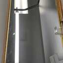 Door Mirror, Over The Door Full Length Mirror, 14"x 48" Door Hanging or Wall Mirrors, Full Body Mirrors, Rounded Corner, Gold