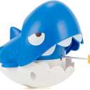 DUCKBOXX XX Pull-String Wind-up Chasing Shark Bath Toy, No Battery Mold-Free Anti-Rust Interactive Montessori Toy for Kids