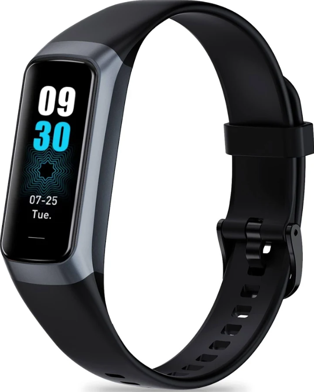 Fitness Tracker with Step Counter/Calories/Stopwatch, Activity Tracker, Health Tracker with Heart Rate Monitor, Sleep Tracker,1.10''AMOLED Touch Color Screen, Pedometer Watch for Women Men