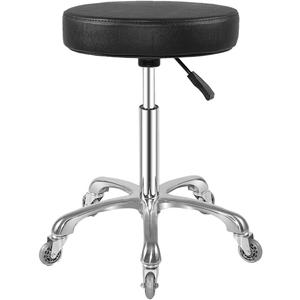 Ainilaily Rolling Stool with Wheels, Heavy Duty Hydraulic Massage Stool for Shop Guitar Lab Tattoo Workbench Medical, Adjustable Swivel Chair (Black)