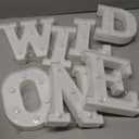 Honoson 7 Pcs Wild One Birthday Party Decorations Wild One Neon Light Sign, 1st Birthday Decorations for Boy or Girl, Warm Lights Decoration for Jungle Animals Theme Party Baby Shower Decoration (Yellow)