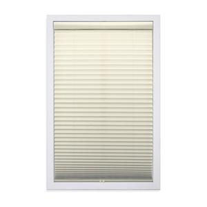 DEZ FURNISHINGS Cordless 1" Light Filtering Pleated Shade, Fabric, 59.5" W x 48" H, Ecru