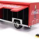 Coca-Cola 1/50 Beverage Delivery Truck With 2 Sliding doors, handcart and 2 bottle cases