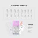 BTArtbox White Press On Nails Short - Soft Gel Press on Nails Almond, White Glue on Nails with Nail Glue, Reusable Stick on Nails in 16 Sizes, Cream Puff