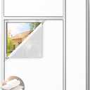 White Blackout Curtains for Bedroom, 100" x 58" Portable Blackout Blinds with 20 Sets Hooks & Loops Strips for 100% Blackout Window Film, Temporary Black-out Shades for Windows Cover Nursery Travel RV