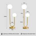 Gold Globe Lamp, Mid Century Modern Brass Table Lamp Bedside Light