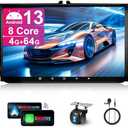 4+64G Android Car Radio Stereo with Wireless Carplay for VW Passat Tiguan Golf MK5 MK6 Jetta Skoda Seat Polo 9 Inch Capacitive Touch Screen Android Auto GPS Navigation Bluetooth FM GPS Radio