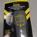 General Tools MMD4E Digital Moisture Meter, Water Leak Detector, Moisture Tester, Pin Type, Backlit LCD Display With Audible and Visual High-Medium-Low Moisture Content Alerts, Grays