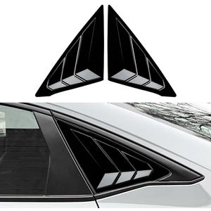 Rear Side Window Louvers Compatible for 2022 2023 2024 2025 2026 Honda Civic Sedan Accesories for 11th Gen Civic Sedan Sport Style Air Vent Cover