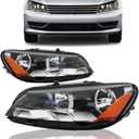 munirater 1 Pair Headlights Replacement for Pa-ssat 2012 2013 2014 2015 Headlamp Assembly Halogen Driver & Passenger Side 561941005D | 561941006D |