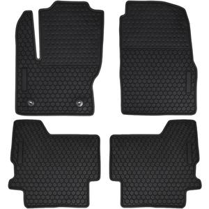 Car Floor Mats Custom Fit for 2013-2019 Ford Escape / 2013-2018 Ford C-Max Odorless Washable Heavy Duty Rubber (All Weather) Floor Liners Black
