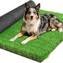 Extra Thick Artificial Grass Rug, 1.97" / 50mm Pile Height High Density Synthetic Fake Grass Turf for Dogs and Pets, Soft Realistic Grass for Patio Backyard Garden Indoor Outdoor, 4FT x 6FT