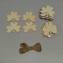 30Pcs 3.5" Wooden Shamrock Ornaments to Paint, St. Patrick's Day Decoration Cutouts, DIY Unfinished Wood Discs for Crafts Hanging Decorations (3.5INCH-30)