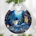 Christmas Ornament, Christmas Decoration, Holiday Decor, Heirloom Keepsake, Stained Glass, Gift Exchange, Gift Idea, Gifts for Coworker, Friend, and Family