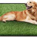 Artificial Grass for Dogs Potty, Reusable Pet Training Mat for Home and Travel, Washable Hemmed Edge Grass Pee Pad with Drainage Holes, Easy to Clean (31"x51")