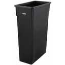 Winco Slender Trash Can, 23-Gallon, Black