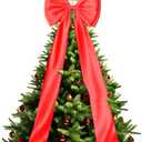Christmas Tree Topper Bow Large Christmas Bow for Tree Topper 47.5 Inch Red Big Bows for Christmas Tree Topper Indoor Home Room Holiday Party Giant Bows Xmas Trees Decoration
