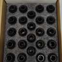 dynofit 24pcs 14x1.5 Stock Lug Nuts 1.75 inch(45mm) Height 7/8" Hex(22mm), M14-1.5 One-Piece Design Factory Wheel Lugnuts Compatible with Chevy Silverado & Tahoe GMC Sierra 1500 Buick Dodge Cadillac (Black)