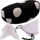 MyEyeglassCase Large Hard Sunglasses Case | fits Large curved Sunglasses, with microfiber bag and cleaning cloth