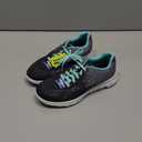 Skechers Women's Go Walk 5-Alive Sneaker, Black/Aqua, 6,5 US