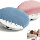 Sleep Pillow Speaker, 2 Pack Pillow Speaker with White Noise Timer, Flat Design Sleep Aid Speaker with Stereo Bass, Adult & Child Pillow with Built-in Private Sleep Earbuds (Blue + Pink)