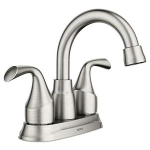Moen Idora Spot Resist Brushed Nickel Two-Handle Centerset Bathroom Sink Faucet with Drain Assembly, 84115SRN Defective Faucet Hot Water Handle Doesn't Stop Water From Dripping