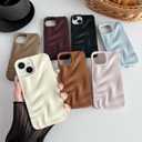 Caseative for iPhone 15 Case,Water Ripple Pattern Wave Phone Case (Wine Red)