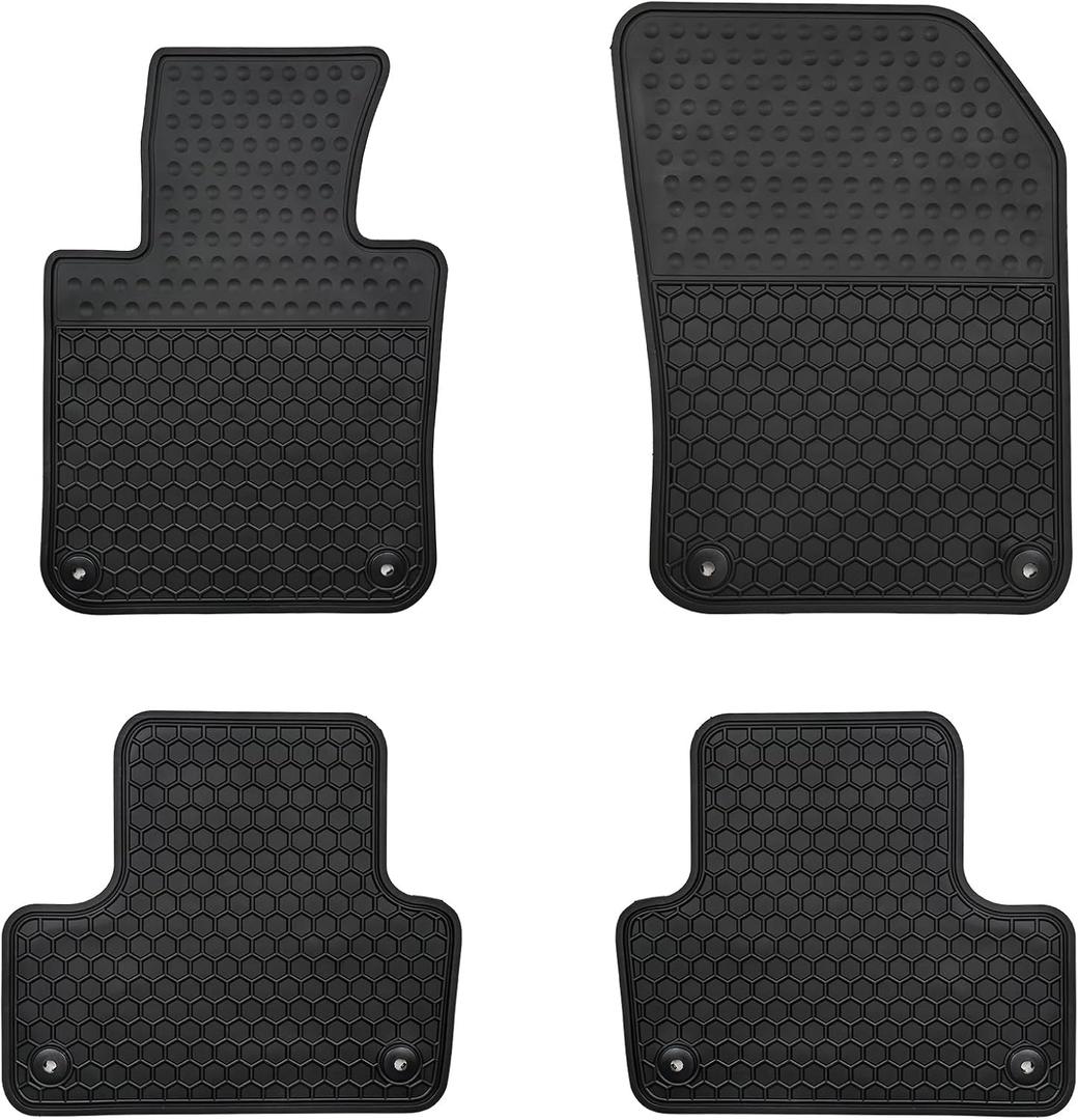 Car Floor Mats Custom Fit for Volvo XC60 2018-2025 (Not for Hybrid) T5 T6 Momentum Black Rubber Auto Liner Mats All Weather Protection Odorless