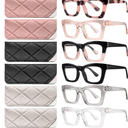 CCVOO Stylish Reading Glasses for Women, Eyeglasses, Blue Light Readers for Women, Computer Eye Glasses, Cheaters 6 Pack, +1.0