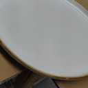 Pokini Dinnerware Set for 4, Ceramic Dish Set, Plate and Bowl Set, Microwave & Dishwasher Safe Dishware Set, Chip & Scratch Resistant Dinner Sets, Irregular Edge Design, White