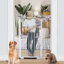 SHYUJAJIE 51 inch Extra Tall Cat Pet Gate for Doorway, 30.31"-44.07" Auto Close Pet Gate, Safety Pet Gates Child Gate for Stairs, Doorway, House (51inch)